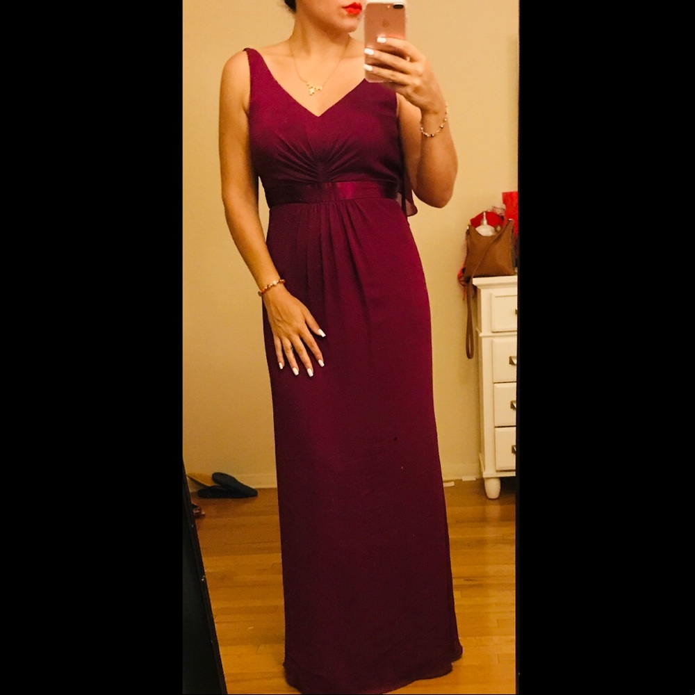 Polyester V-Neck Dress 👗